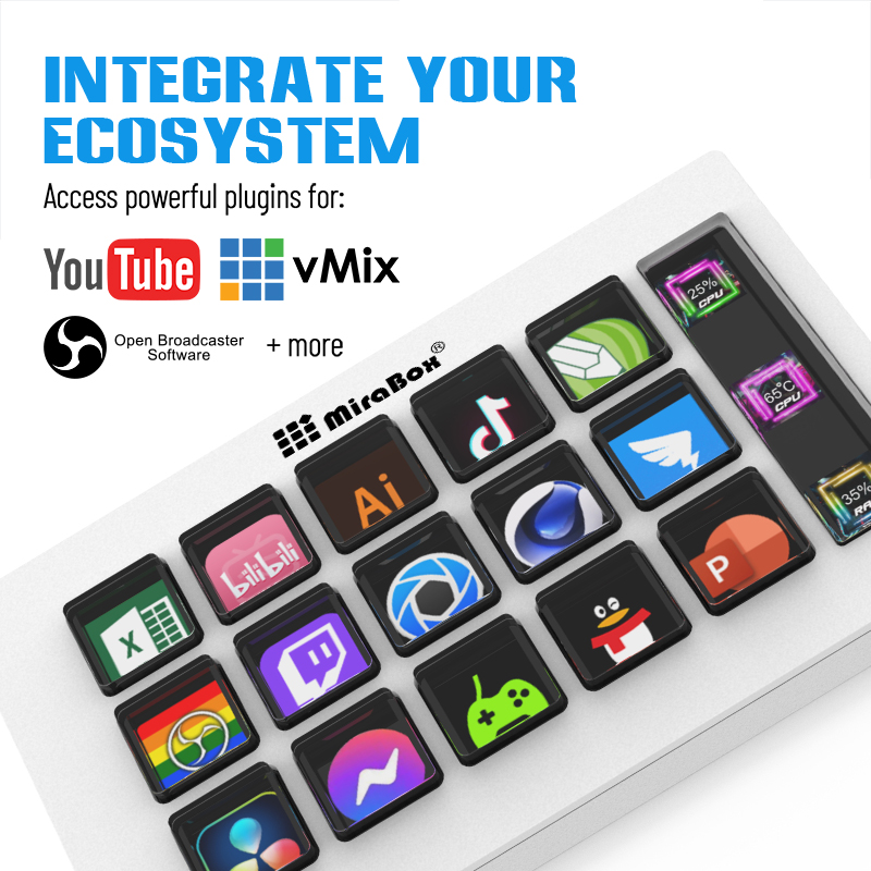 Mirabox 293S Stream deck 10 LC - Stream Deck recension och pris