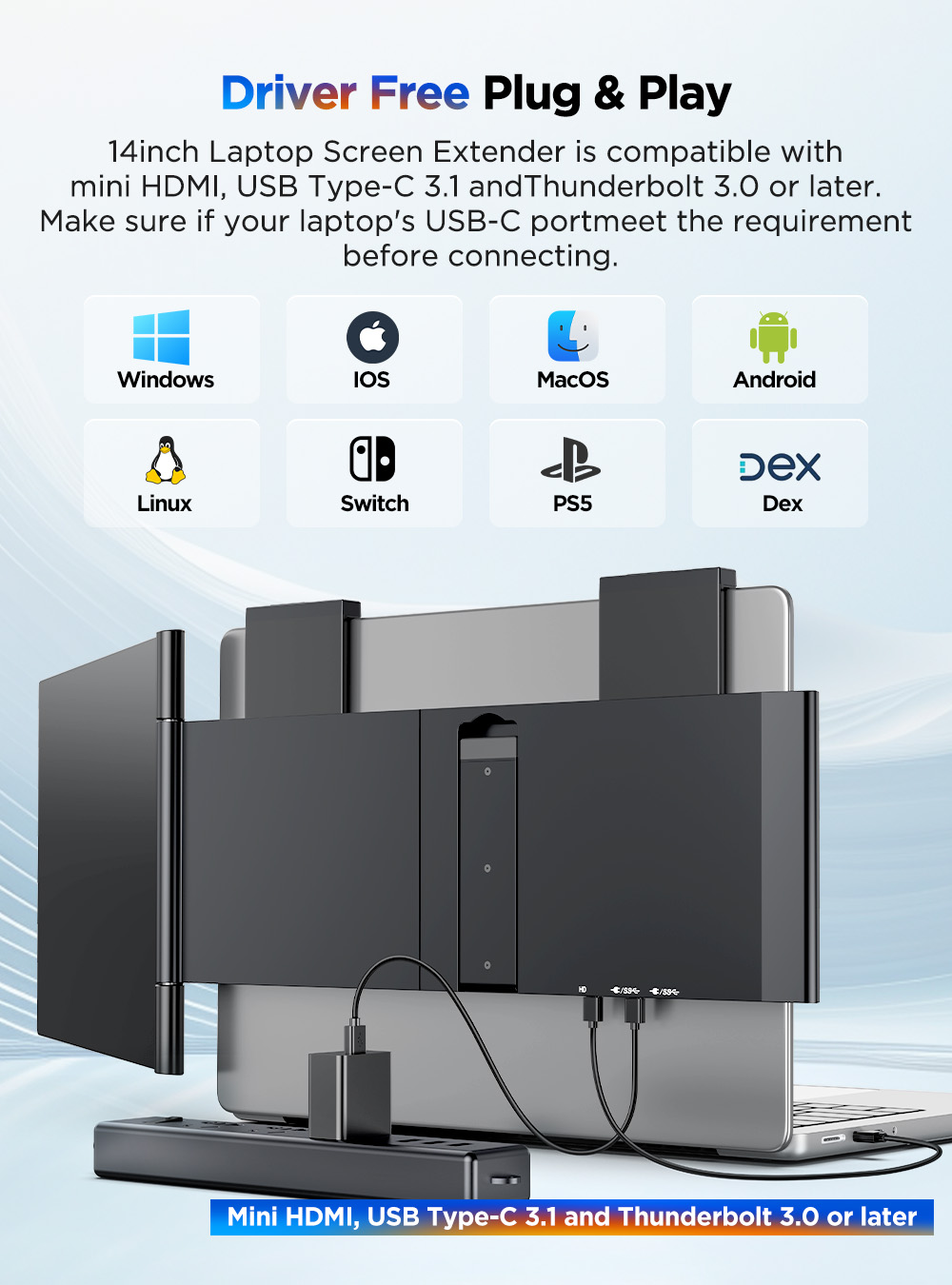 UPERFECT 14'' Portable Monitor - Pc Gaming Y Monitor recension och pris