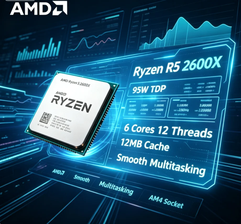 AMD R5 2600X 12nm Unboxed Proc - Pc Gaming Ryzen 5 recension och pris