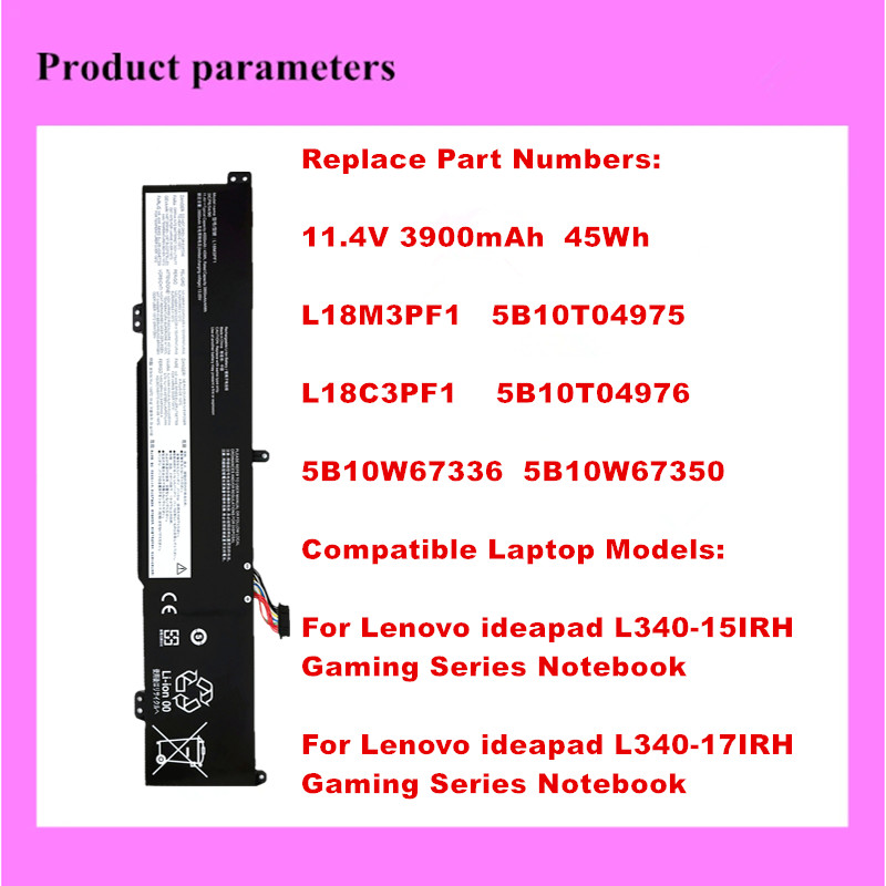 L18M3PF1 Laptop Battery For Le - Pc Gaming Lenovo recension och pris