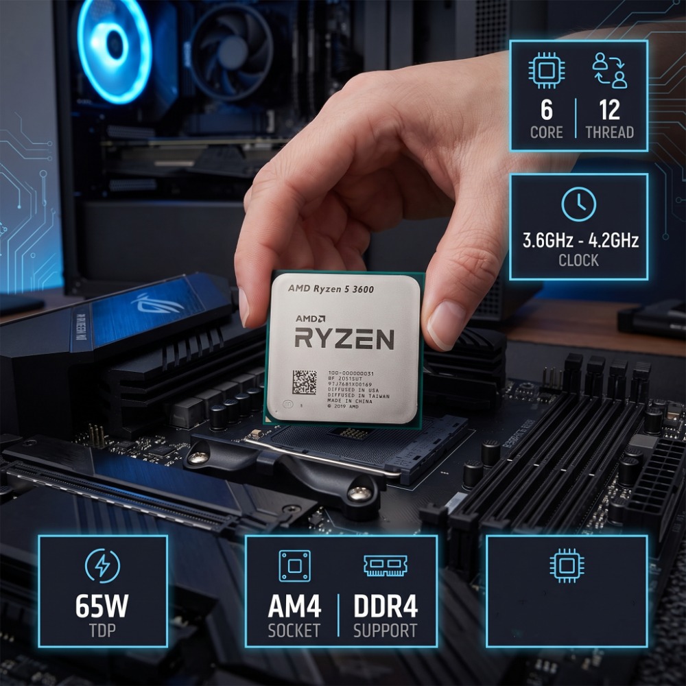 AMD Ryzen 5 3600 Desktop CPU 6 - Pc Gaming Ryzen 5 recension och pris