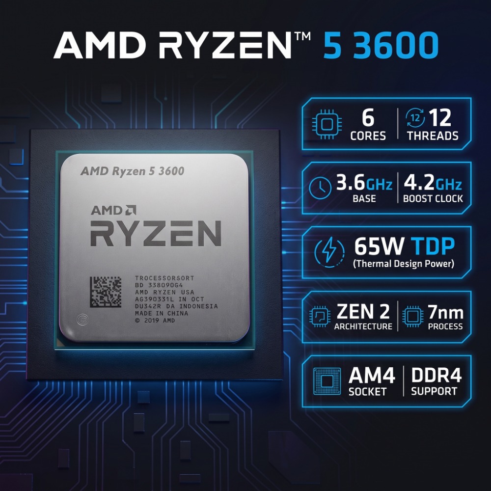 AMD Ryzen 5 3600 Desktop CPU 6 - Pc Gaming Ryzen 5 recension och pris
