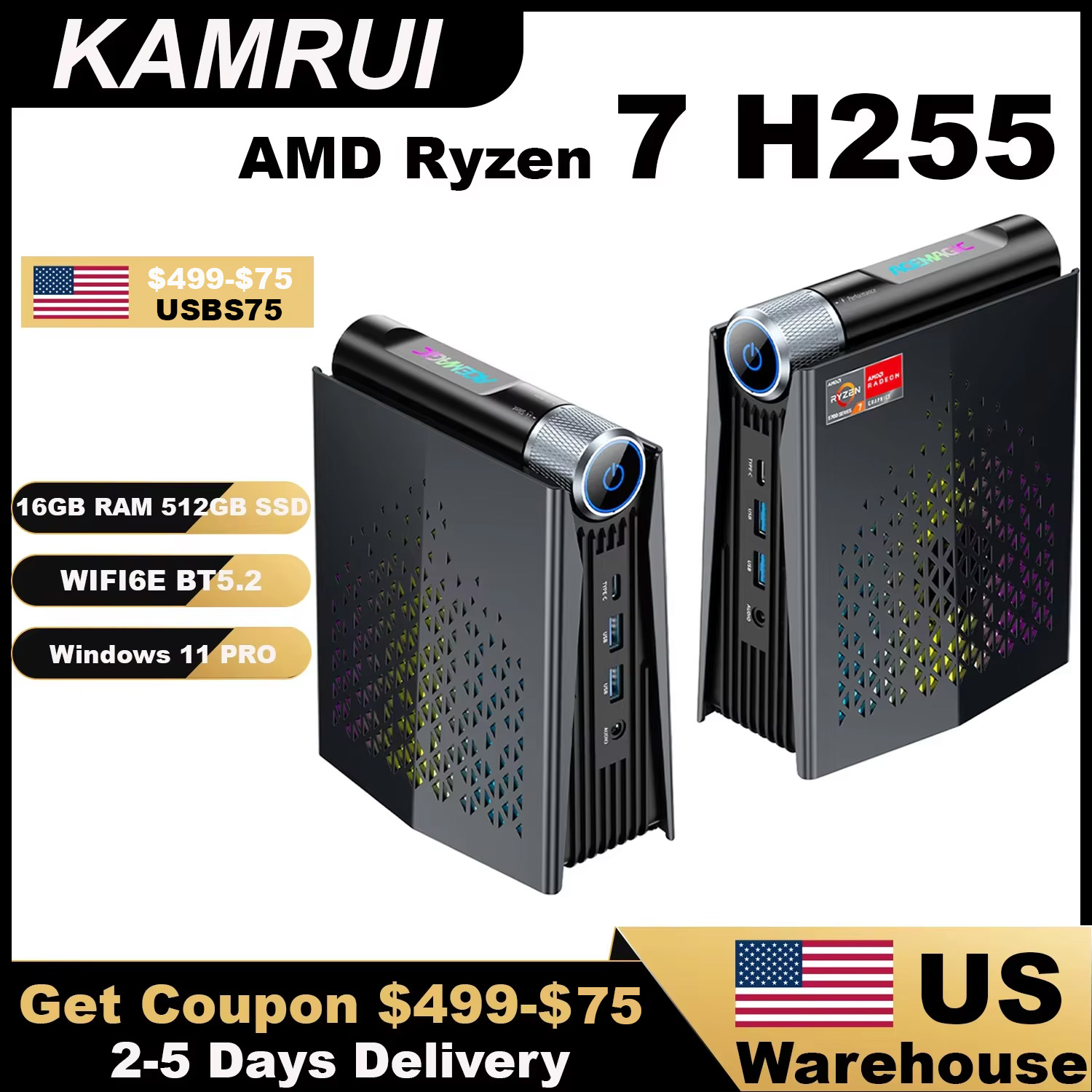KAMRUI Gaming Mini PC Ryzen 7  - Pc Gaming Amd Ryzen 7 recension och pris