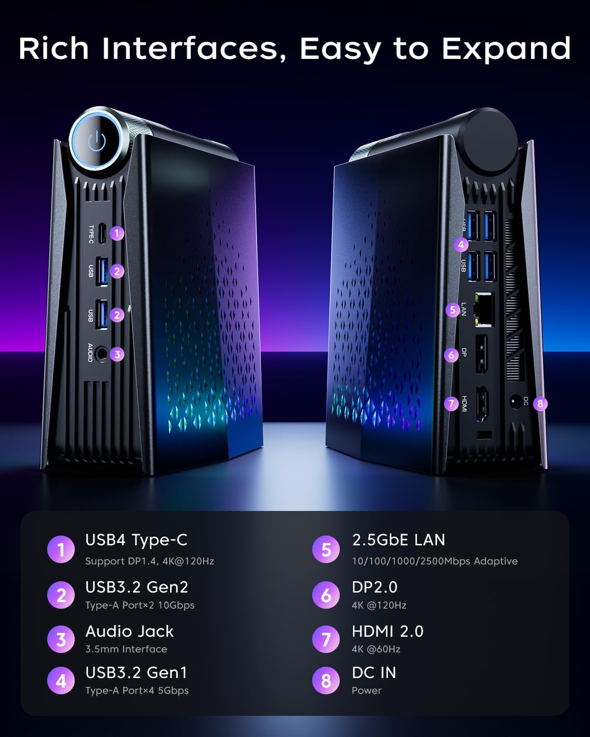 KAMRUI Gaming Mini PC Ryzen 7  - Pc Gaming Amd Ryzen 7 recension och pris