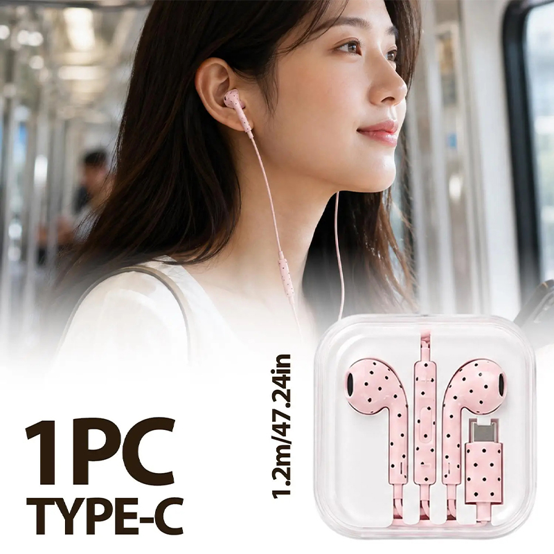 Cute Polka-dot Star Type C Ear - Gaming Headset recension och pris
