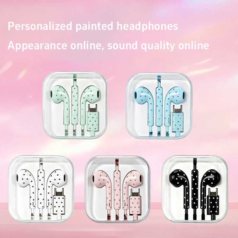 Cute Polka-dot Star Type C Ear - Gaming Headset recension och pris