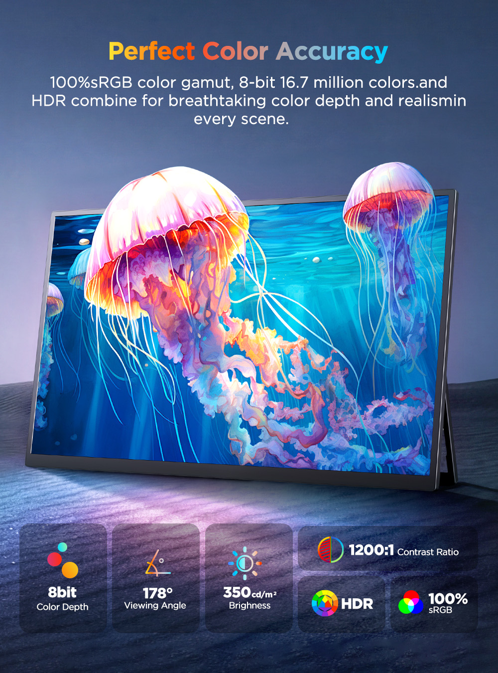 UPERFECT UColor J1 15.7 Inch 4 - Pc Gaming Y Monitor recension och pris