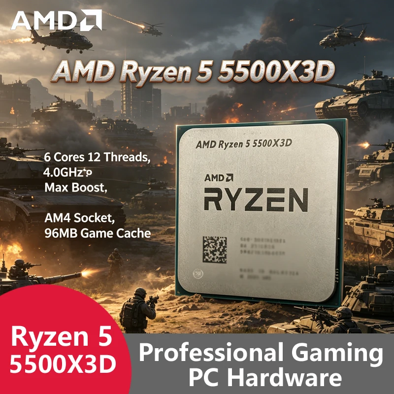 AMD Ryzen 5 5500X3D AM4 7nm Ga - Pc Gaming Ryzen 5 recension och pris