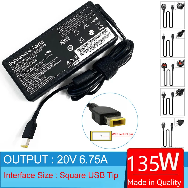 20V 6.75A 135W Laptop Ac Adapt - Pc Gaming Lenovo recension och pris