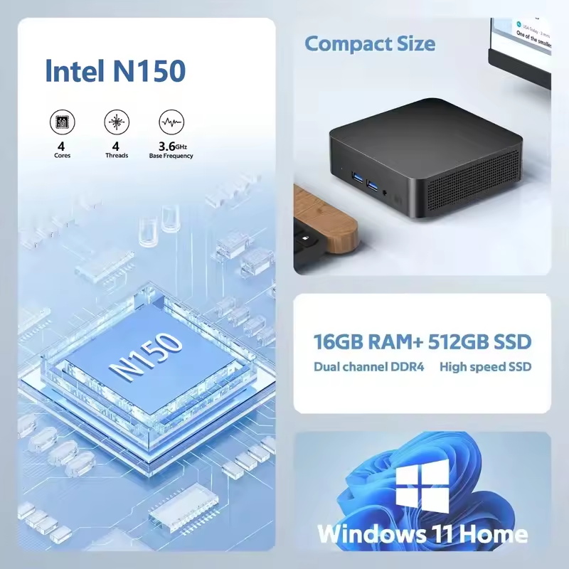 2026 Intel N150 Mini PC Portab - Pc Gaming Amd Ryzen 7 recension och pris